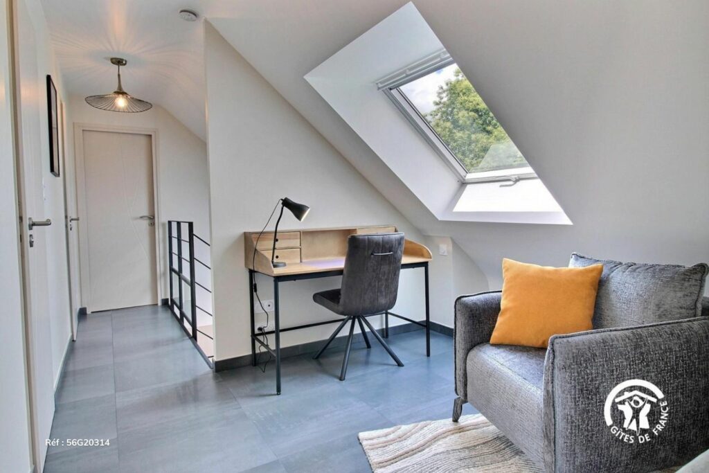 espace télétravail dans maison de vacances